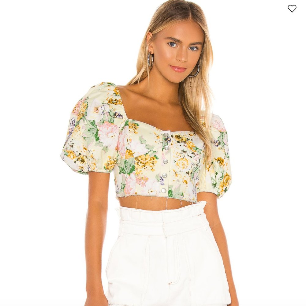 Chamomile Denim Crop Top